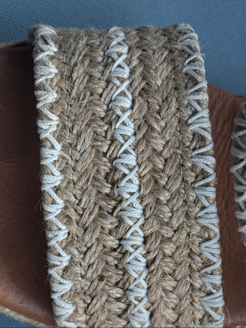 Andre Assous Made in Spain Woven Jute Espadrille Wedge Slides EU 38 US 7.5/8 - Picture 7 of 8